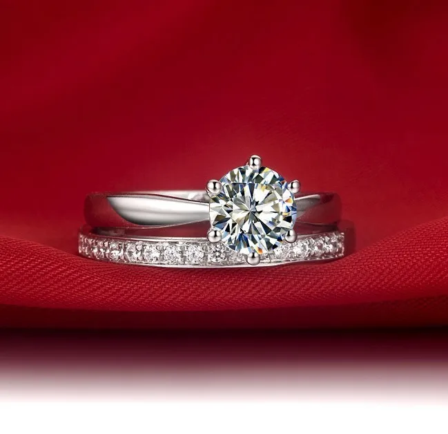 1,1 карат Syrupy стиль круглой огранки искусственные бриллианты SONA обручальное кольцо великолепное Ювелирное Украшение аксессуары