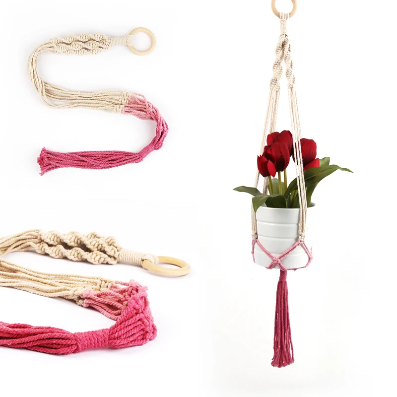Macrame Plant Hanger Hook Pot Holder Handmade 100% Cotton ...