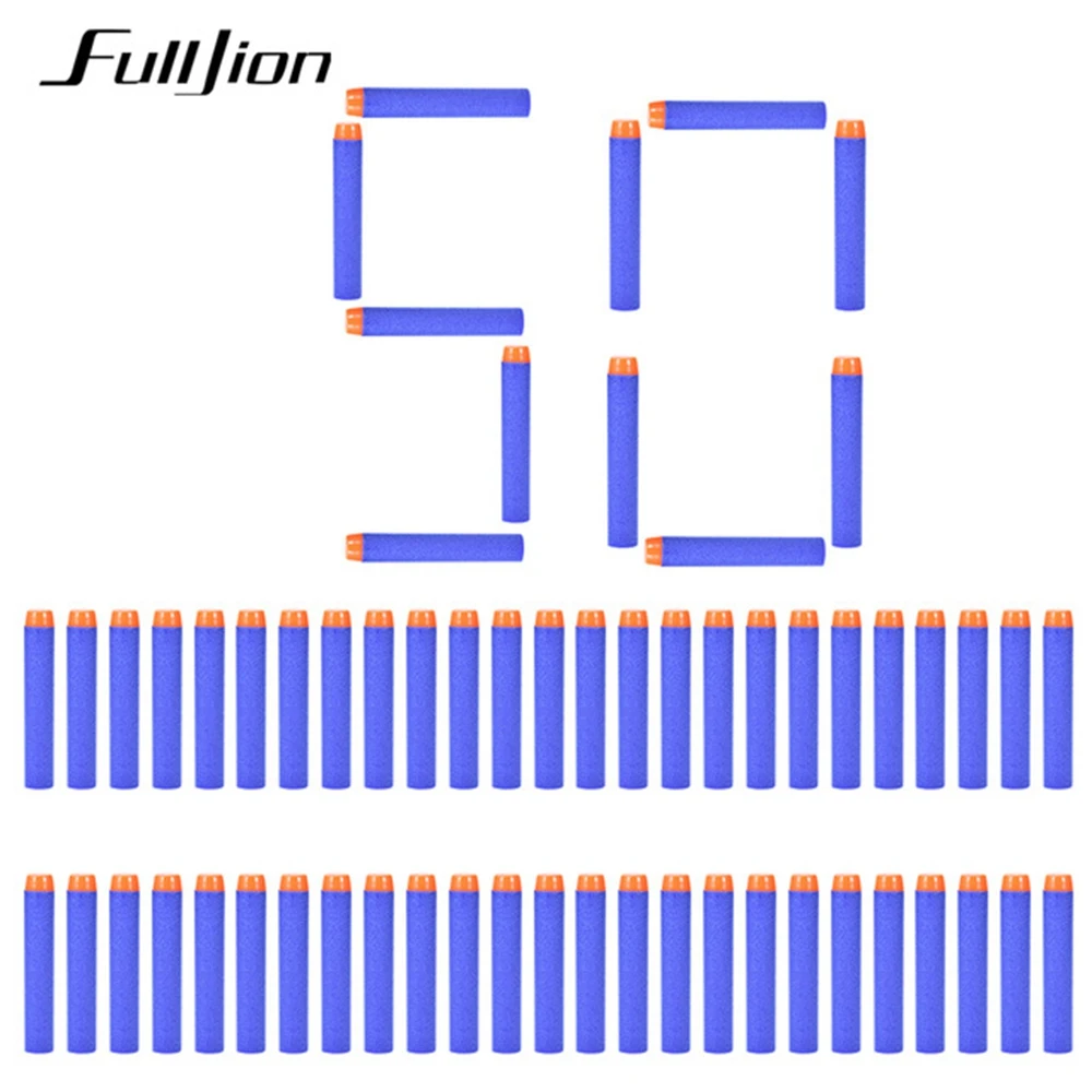 

50 Pcs Bullets Toy Nerf Gun Blaster Refill Darts Toy Gun EVA Soft Nerf Bullets Arms Foam Sniper Pistole Orbeez Gits For Children