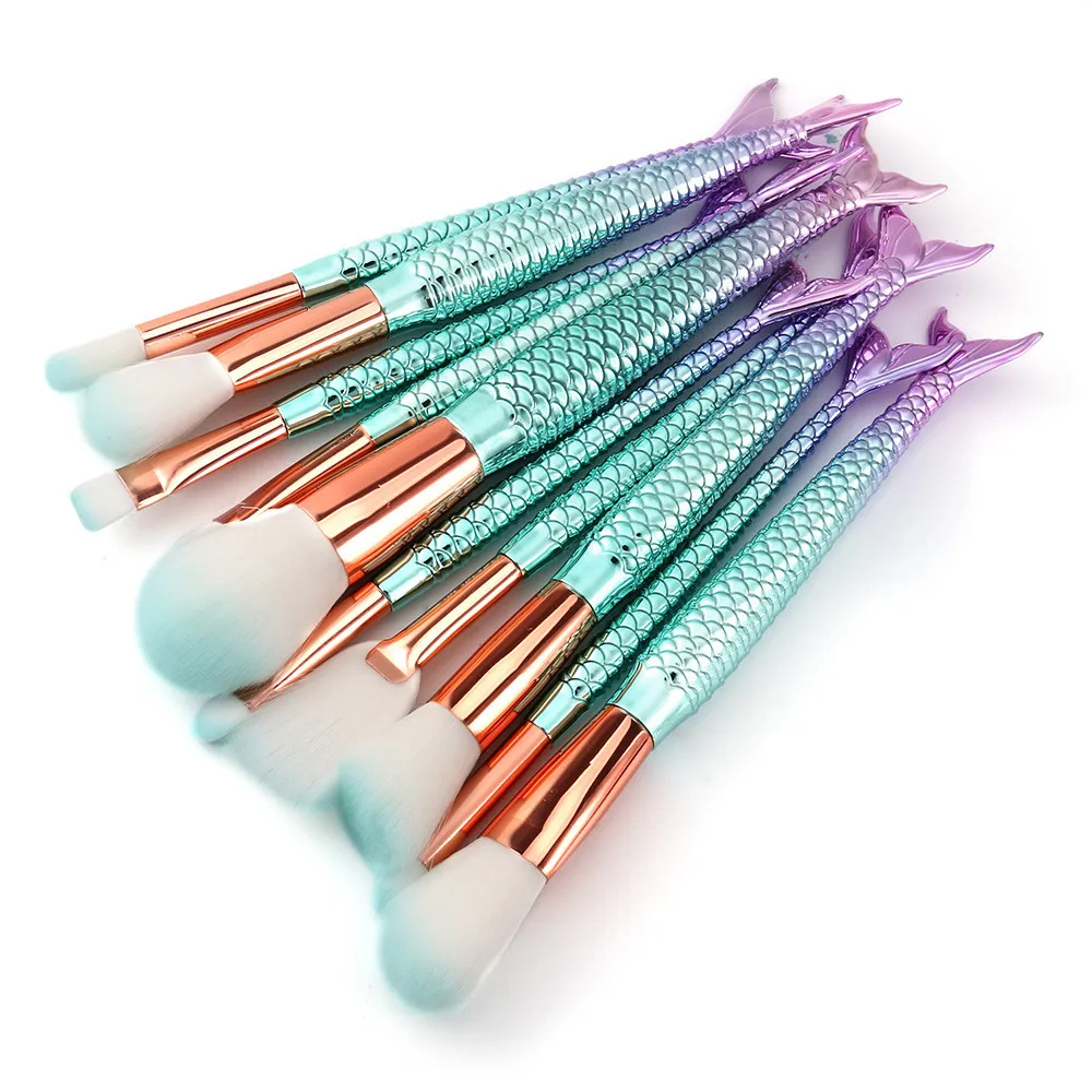 

Makeup Brushes set Professional with case 10PCS Make Up Foundation Eyebrow Eyeliner Blush Cosmetic Concealer Brushes 8W10