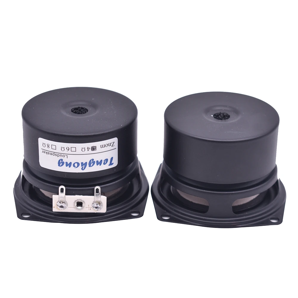 Tenghong 2pcs 2.5 Inch HIFI Audio Speaker 4/8Ohm 8-15W Full Range Desktop High Sensitivity Bass Midrange Treble Loudspeaker DIY