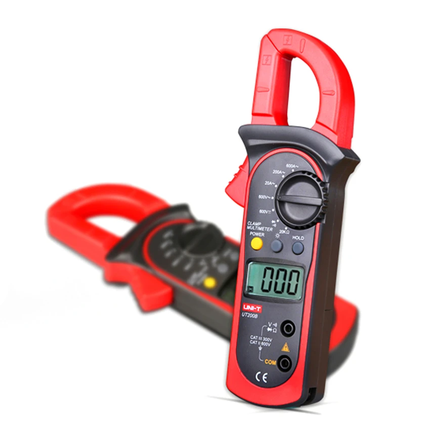 

Professional Digital Clamp Meters UNI-T UT200A Manual Range Multimeters LCD Backlight Ohm DMM DC AC Voltmeter Resistance Testers