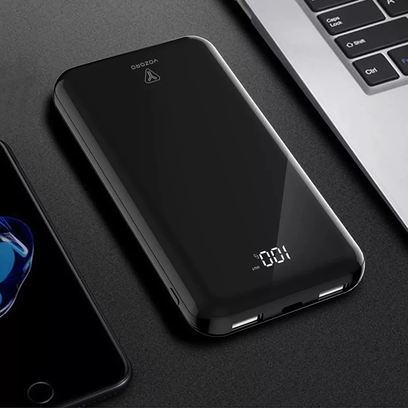 

10000mAh LED display Charger Power Bank USB Powerbank For iPhone X 8 Macbook Samsung S9 External Battery Poverbank