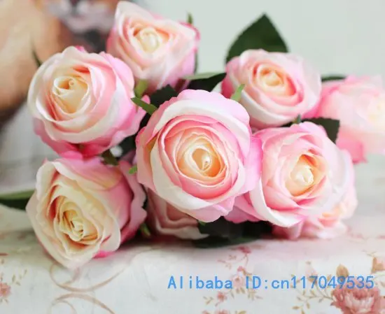 1 шт. Шелковый цветок роза искусственная роза букет, домашнее украшение F26