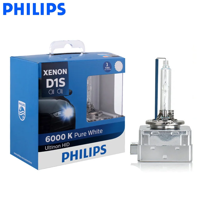 Philips D1S 85410W X 35W Xenon Ultinon HID 6000K яркий белый светильник, автомобильный обновленный головной светильник, лампы для быстрого запуска, пара