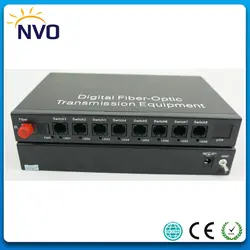 8-канальный PCM голос телефон Волокно оптический media converter, 1310/1550nm, fc, SM, 20 км, евро Зарядное устройство, внешний Питание