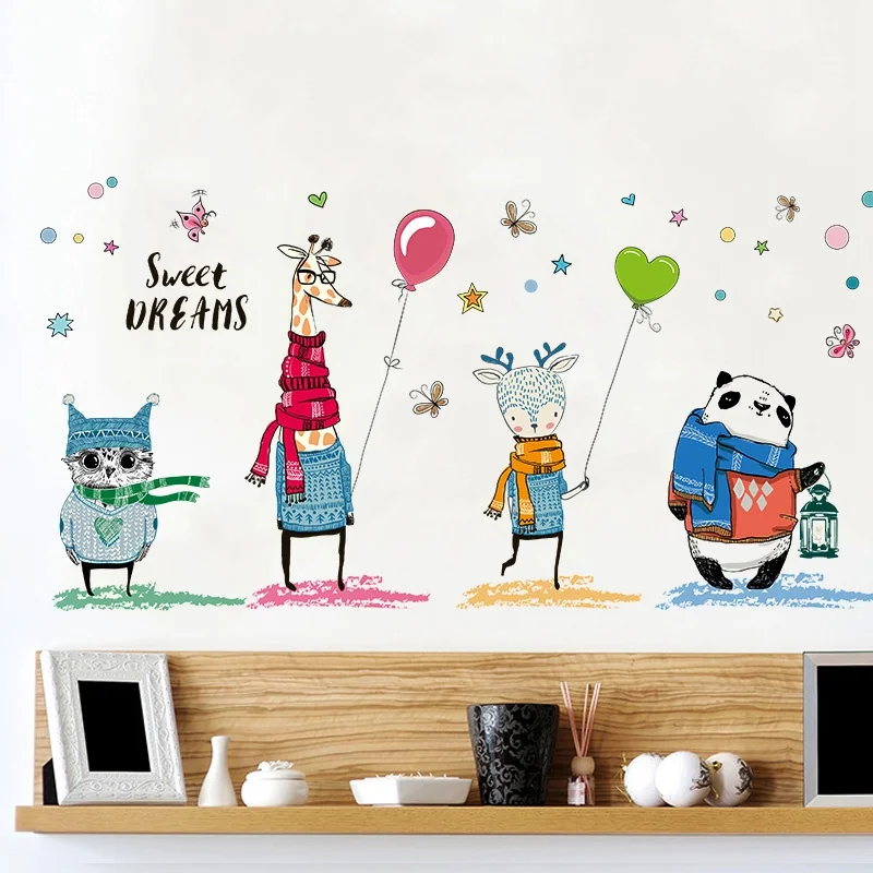 

[heatboywade]Sweet Dreams Self-adhesive Wall Stickers for Kids room Nursery Baby Girl room Home Decor Art Wall Decals Murals