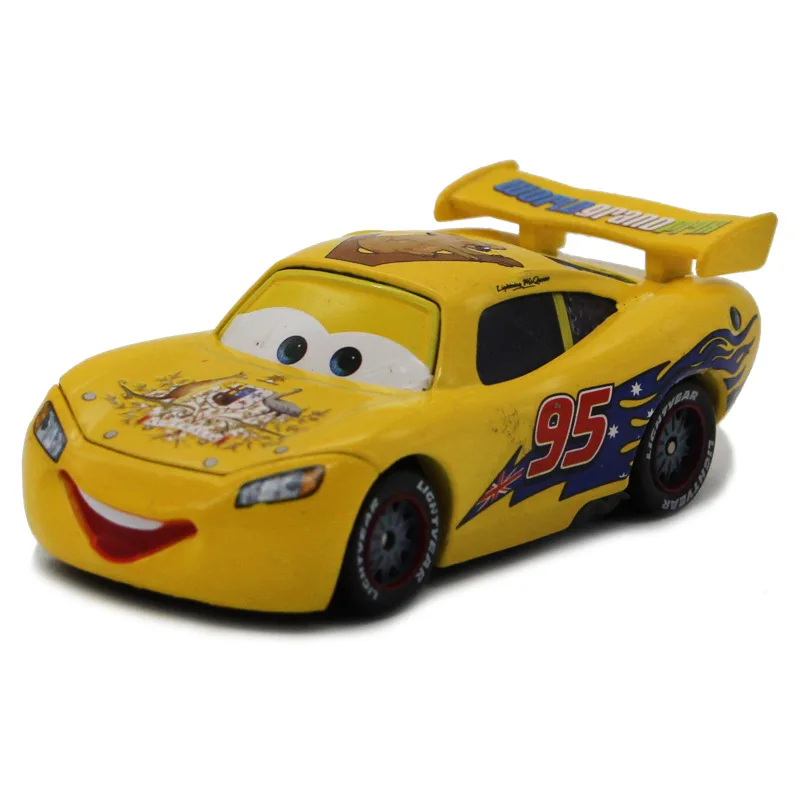 Машинки Disney Pixar Тачки 2 No.95 Молния Маккуин австралийский узор металлический Литая