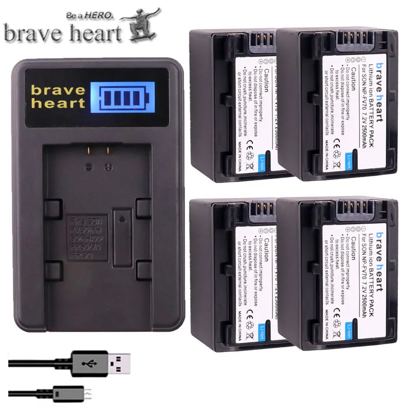 Аккумулятор 2500 мА · ч аккумуляторы NP FV70 NPFV70 с ЖК дисплеем и USB зарядным