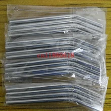 50 компл./лот 4 шт. 9,5x215 мм изгиб и прямой 304 нержавеющей стали соломинкой+ 1 шт. набор щеточек с opp посылка