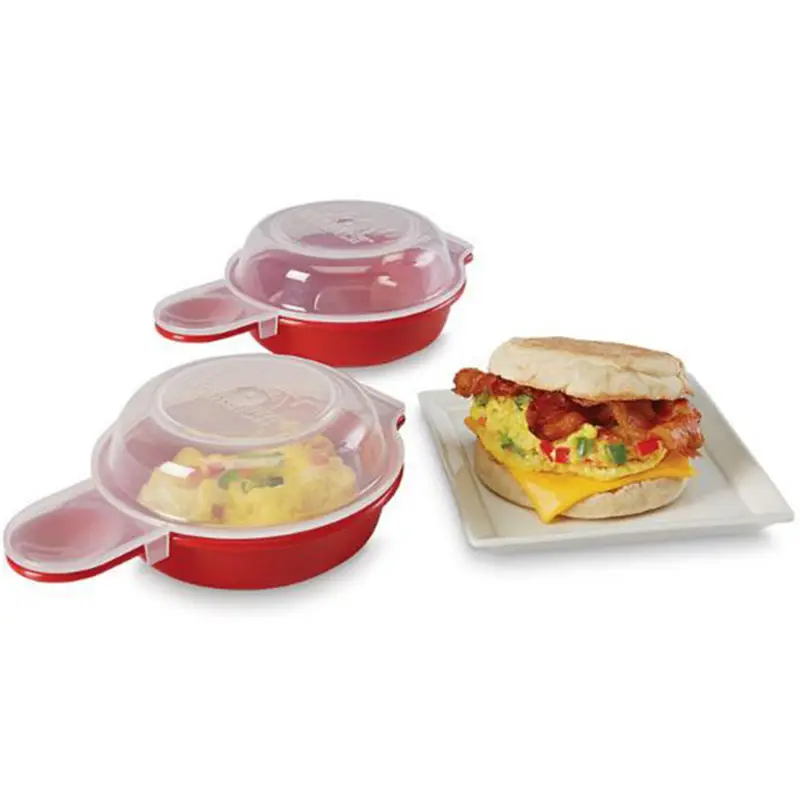 

2PCS For Easy Eggwich Cooking Tool Microwave Cheese Eggs Hamburg Pancake Omelet Make Eggs Cooker Kitchen Baking Accessories