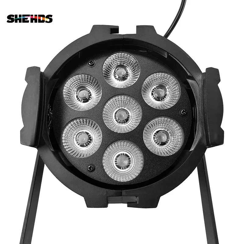 تحف LED الاسمية 7x18 W ضوء الألومنيوم الصب RGBWA + UV dmx المرحلة تركيب المصابيح المهنة للترفيه المنزلي مصباح
