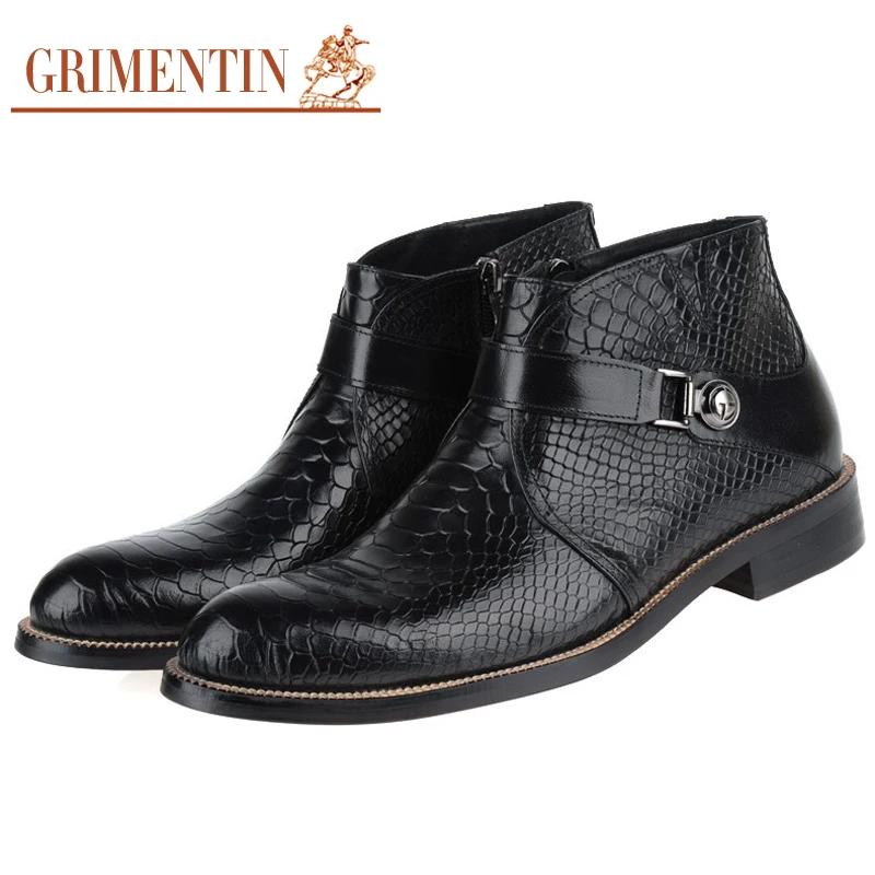 Boots Genuine Leather Italian For Men Wedding Business Chelsea Ankle men leather boots chelsea boots business mens boots
