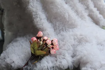 

wedding decoration Most Exquisite gray Chiffon Rosette Fabric,Latest Version of the Photography Prop, Bridal Fabric 5yards