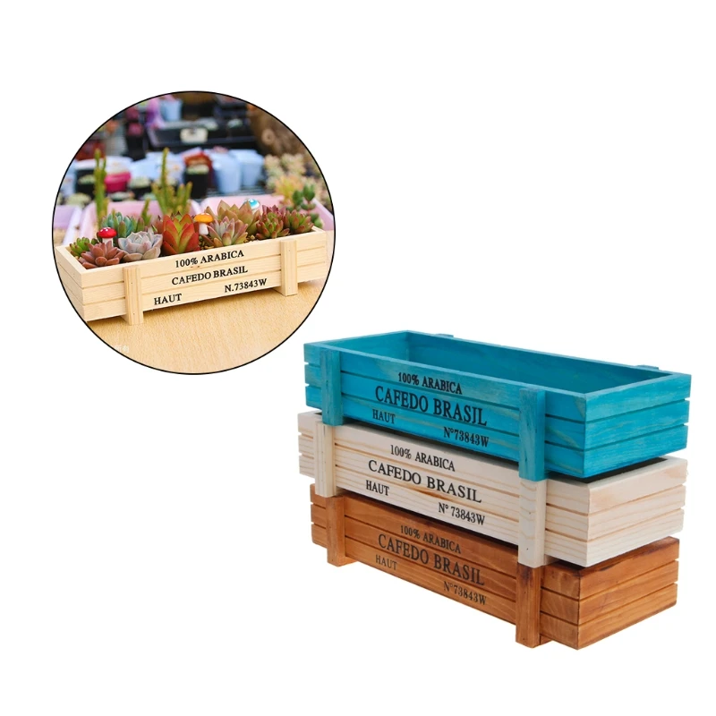 Wooden Multifunctional Storage Desk Box For Flowers Plants Potting Desk Pen Organizer Garden Home decoration