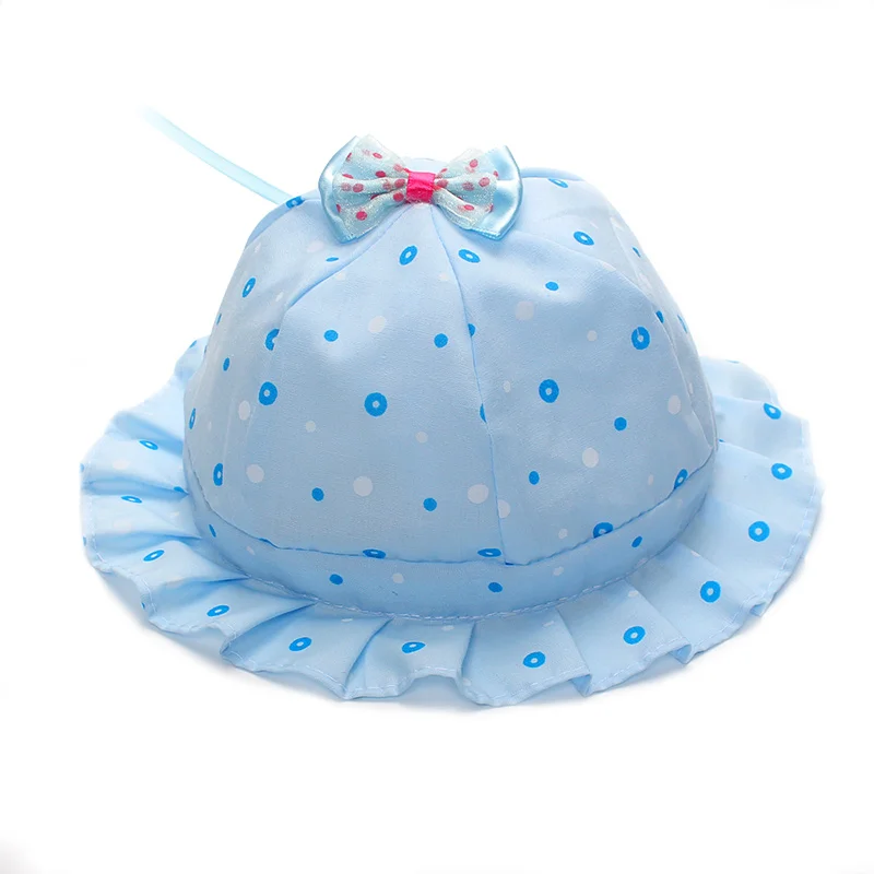 Dot Newborn Hats Baby Caps With Bow Boys Girls Sun Cap Cute Tire Hat Newborn Beanies Soft Baby Bucket Hats 2017 Baby Accessories (9)