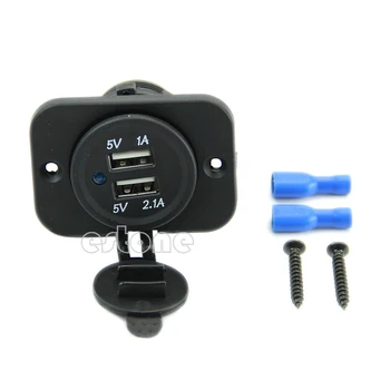 

Drop Ship 1A & 2.1A Charger Port Socket For Car Boat Motorcycle 12 volt Duel 2 USB Outlet