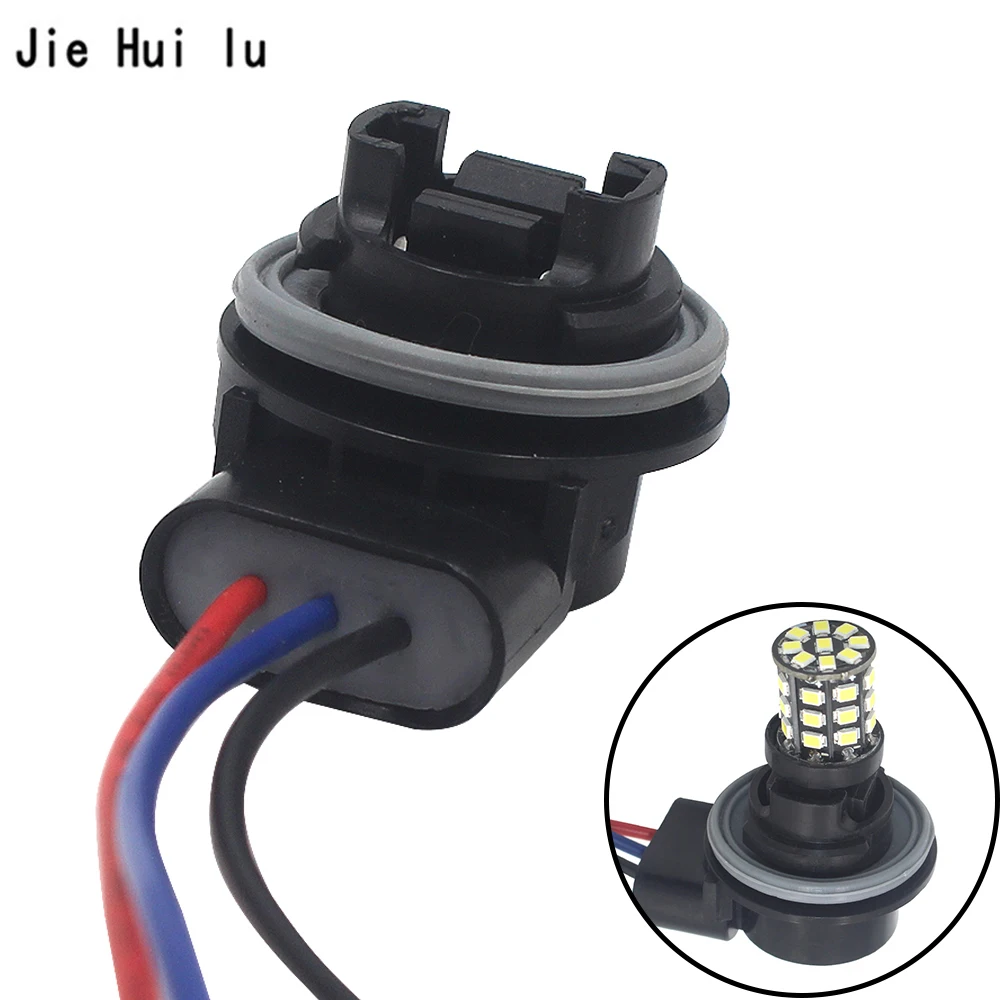 

1Pcs High efficient Socket Wires Adapter Connector For Brake Turn Signal Light Lamp LED 3156 3157 Bulb