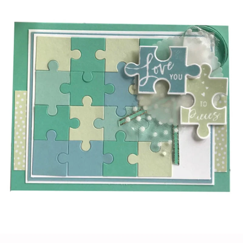 Новые DIY головоломки металлические режущие штампы квадратная головоломка-сердце высечки изготовление скрапбукинга штампы Alinacrafts Рождество высечки