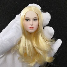1/6 Scale Natalie Portman Girl Blonde Hair Head Carving for 12 Inches Figures Bodies Dolls 1 6 scale kt005 female head sculpt long hair model toys for 12 inches women bodies figures