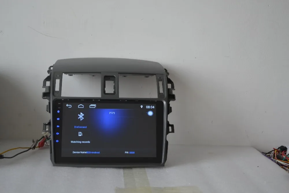 Top 10.1 inch 1024 x 600 quad core Android 7.0 for toyota corolla 2007 ,car deckless gps navigation,3G,BT,Wifi, 4