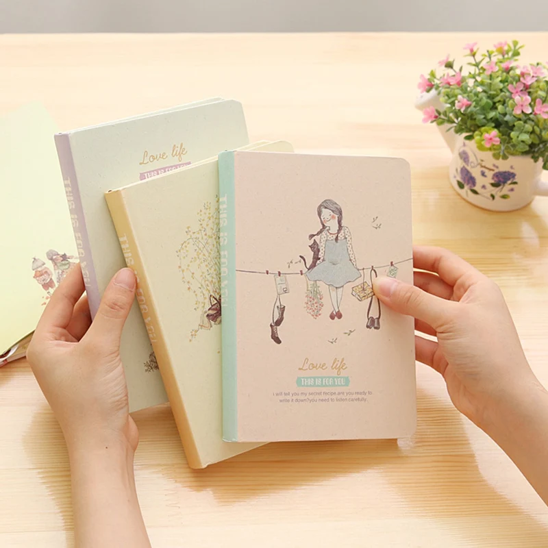 

Agenda 2017 Original Korea Cute Forest Girls Hardcover Notebook Periodical Planner Sketchbooks Journal Notebooks Diary Filofax