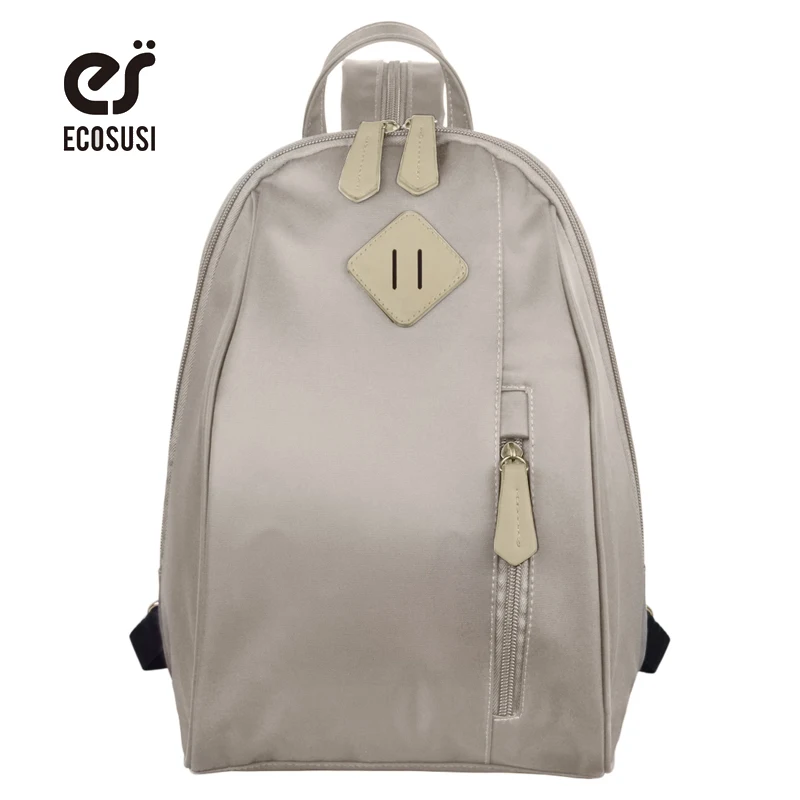 ECOSUSI модная женская сумка на плечо рюкзак однотонный школьная дорожная женский
