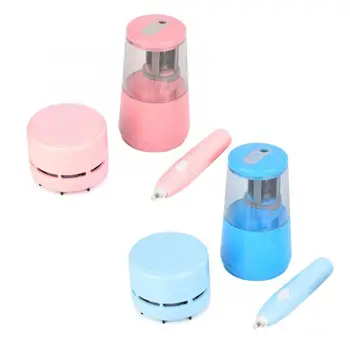 

Electrical Automatic Pencil Sharpener Eraser Desktop Vacuum Cleaner Set CN Plug 100-240V Electrical Pencil Sharpener