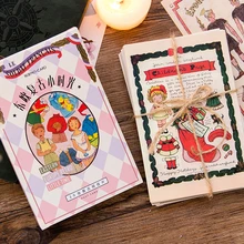 Винтажные европейские модные открытки с героями мультфильмов 14,3*9,3 см DIY Почтовая открытка с сообщением подарочная карта 30 шт./партия новые канцелярские принадлежности