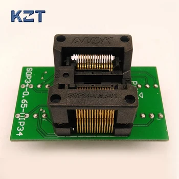 

SSOP30 TSSOP30 to DIP30 Programming Socket Adapter Pitch 0.65mm IC Body Width 5.3-5.7mm 208mil-224mil Flash Chip Test Socket
