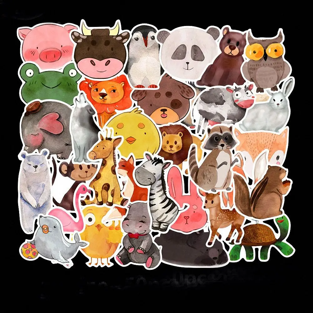 50 шт. аниме Kawaii животные Водонепроницаемые Ретро-наклейки подарок для детей для ноутбука чемодан Гитара Холодильник велосипед автомобиль сноуборд