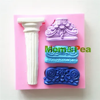 

Mom&Pea 1239 Free Shipping Flower Bed Silicone Mold Cake Decoration Fondant Cake 3D Mold Food Grade