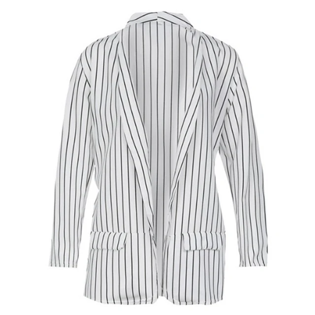 Surprise price Black And White Striped Office Suits, Elegant Women's