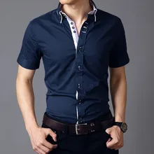 Promotion frühling sommer art und weise dünnen heißen männer shirts neue kurzarm shirts männer 5 farbe M-XXXXL