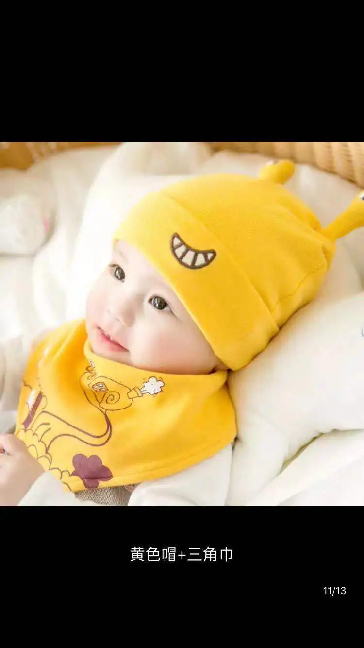 Оптовая продажа Хлопковая шапочка для младенца Необычные Новорожденные детские шапки и ошейники