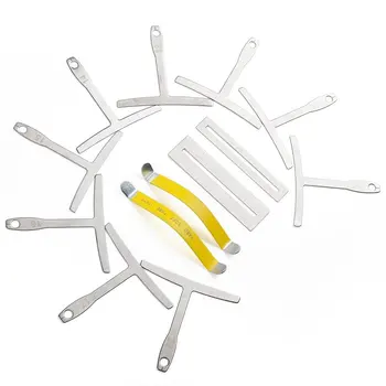 

HOT-Metal Guitar Luthier Tools- 9Pcs Under string Radius Gauge + 2Pcs Rubber Coated Metal String Spreaders (Yellow) + 2Pcs Fre