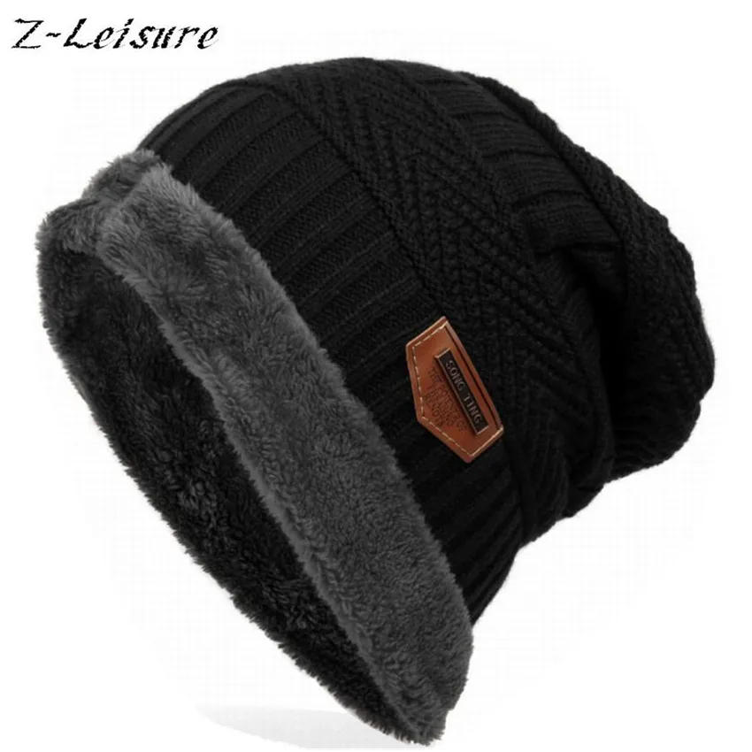 2018 модная шапка Gorros для мужчин и женщин толстая зимняя мужская вязаная теплая