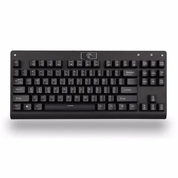 

TKL Mechanical Gaming Keyboard Metal Plate Ergonomic Keyboard 87 Keys Anti-Ghosting Outemu Blue Switches Z77