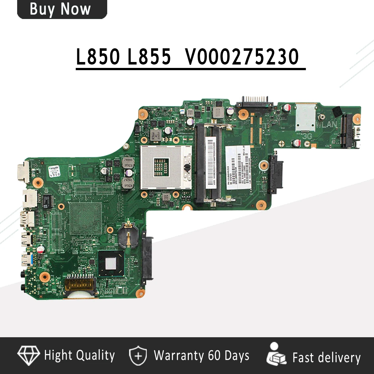 Оригинальная материнская плата для ноутбука Toshiba L850 L855 модель V000275230 HM70