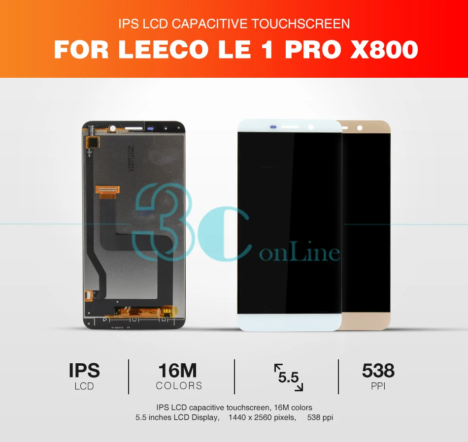 ЖК-дисплей для LeEco Le 1 Pro сенсорный экран дигитайзер сборка для LeTV One Pro 5," Замена экрана Запчасти