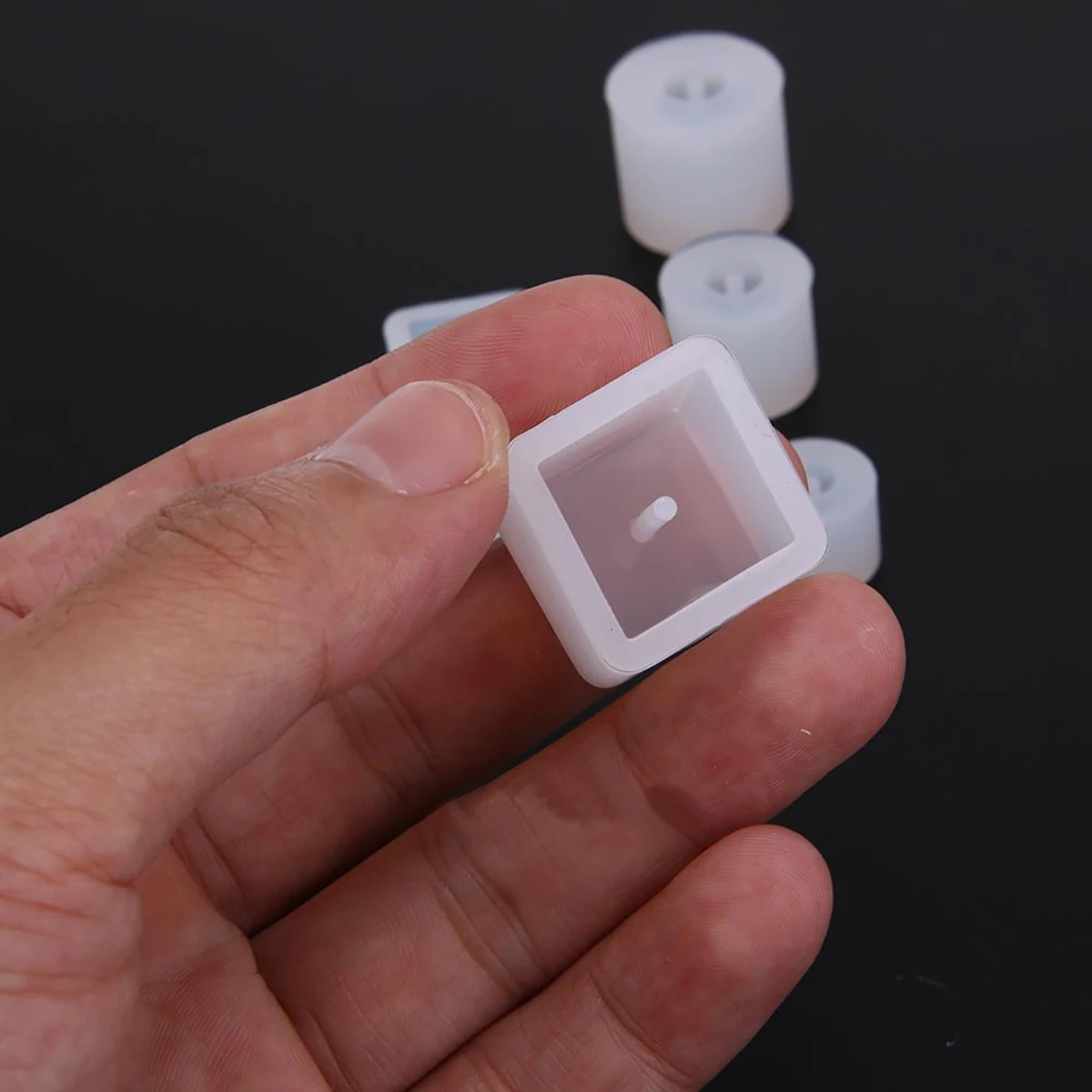 6pcs 1set  New Crystal Silicone Necklace Pendant Jewelry Mold Making DIY Resin Craft