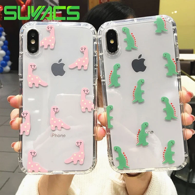 Прозрачный чехол SUYACS с животными динозавров для iPhone 12 Mini Pro Max 11 XS MAX XR X 6 7 8 Plus