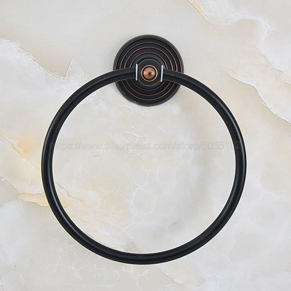 

Modern Style Towel Ring Holder Wall Mounted Bathroom Accessories Oil Rubbed Bronze Round Hanging Towel Hanger zba918