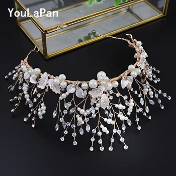 

YouLaPan HP213 women's accessories set wedding diadem for bride Bridal headpiece with pearl Wedding Hair Jewelry for girls