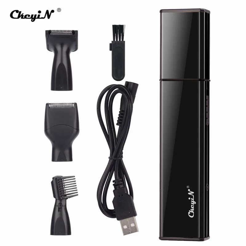 

CkeyiN 4 in 1 Men Rechargeable Shavers Nose Ear Hair Trimmer Beard Trimer Eyebrow Sideburns Hair Removal Razor Cutter for Men