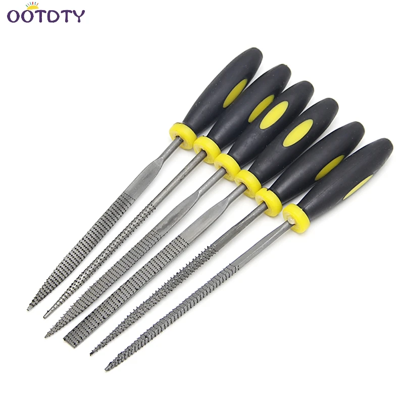 Lot de fichier Bois R/âpe outils avec poign/ée en caoutchouc pour bois verre M/étal Pierre /à d/écouper 6/ pi/èces 140/ mm 160/ mm 180/ mm