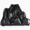 1 pcs Packaging Bag Black Leather Drawstring Box Wedding Christmas jewelry Bag ► Photo 2/6