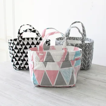 

Insulated Lunch Bag Reusable Sling Shoulder Lunch Tote Leakproof Drawstring Bag with Front Pocket and 2 Side Pockets 9Colors