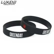 LUKENI Лидер продаж 1 шт. Зеленый День силиконовые браслеты и браслеты черный силиконовый браслет для любителей музыки концертный подарок SH182