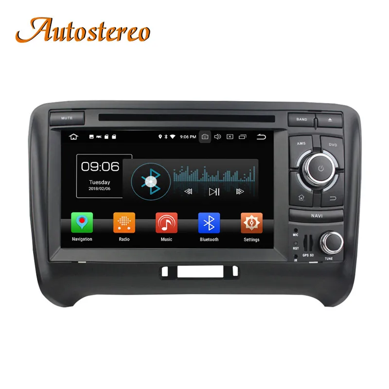 Автостерео Android 9 4+ 32G Автомобильный CD dvd-плеер gps навигация для Audi TT 2006- головное устройство мультимедийный плеер магнитофон